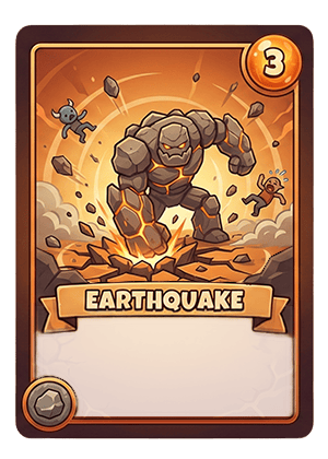 Earthquake - Stone attack card