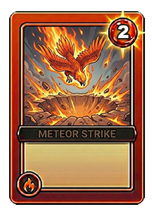 Meteor Strike - Fire attack card
